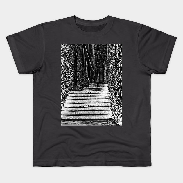 The christmas steps Kids T-Shirt by stevepaint